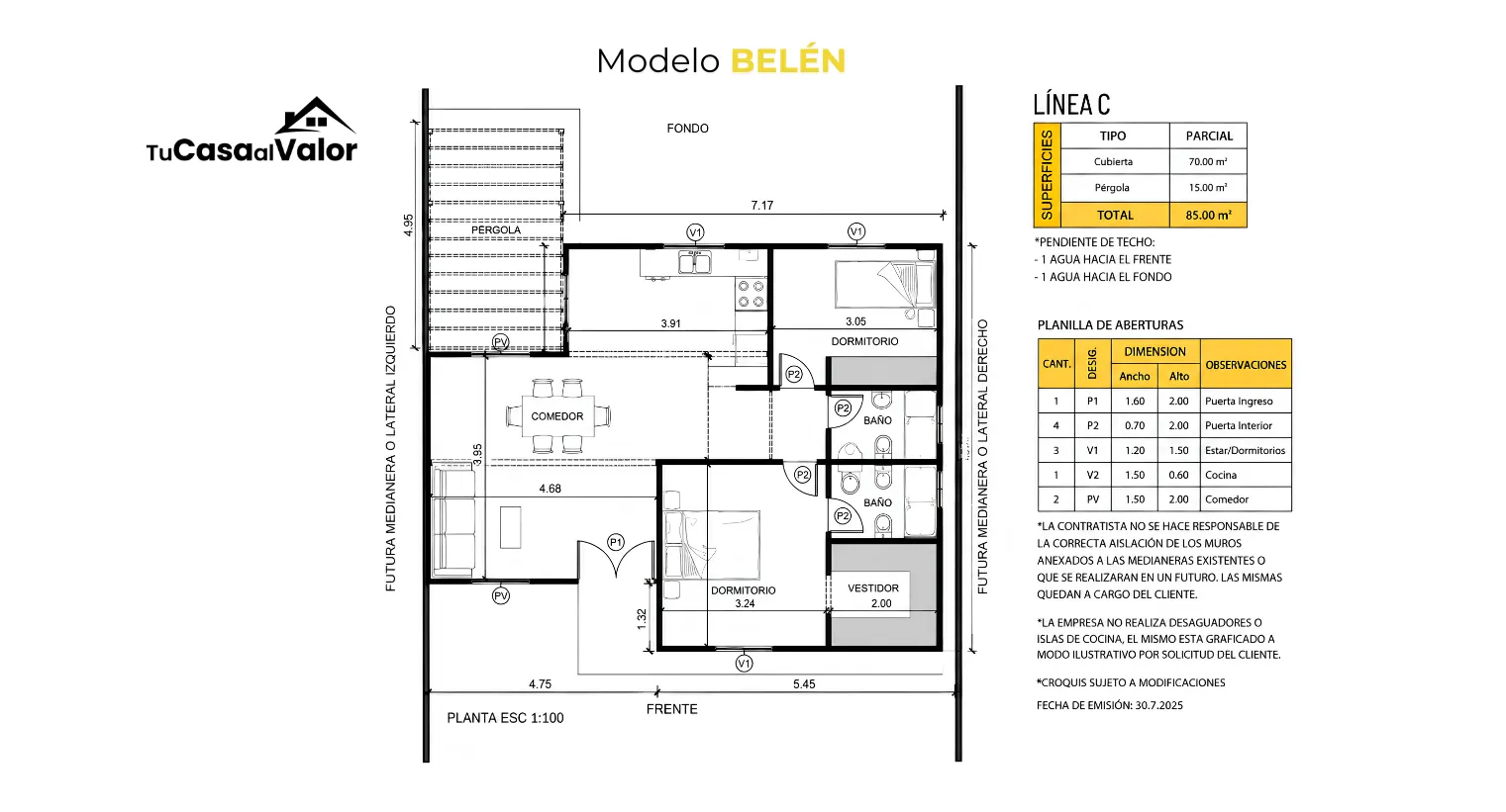Plano del modelo Belén