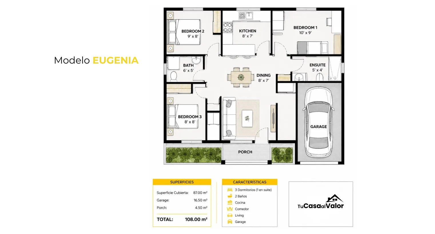 Plano del modelo Eugenia