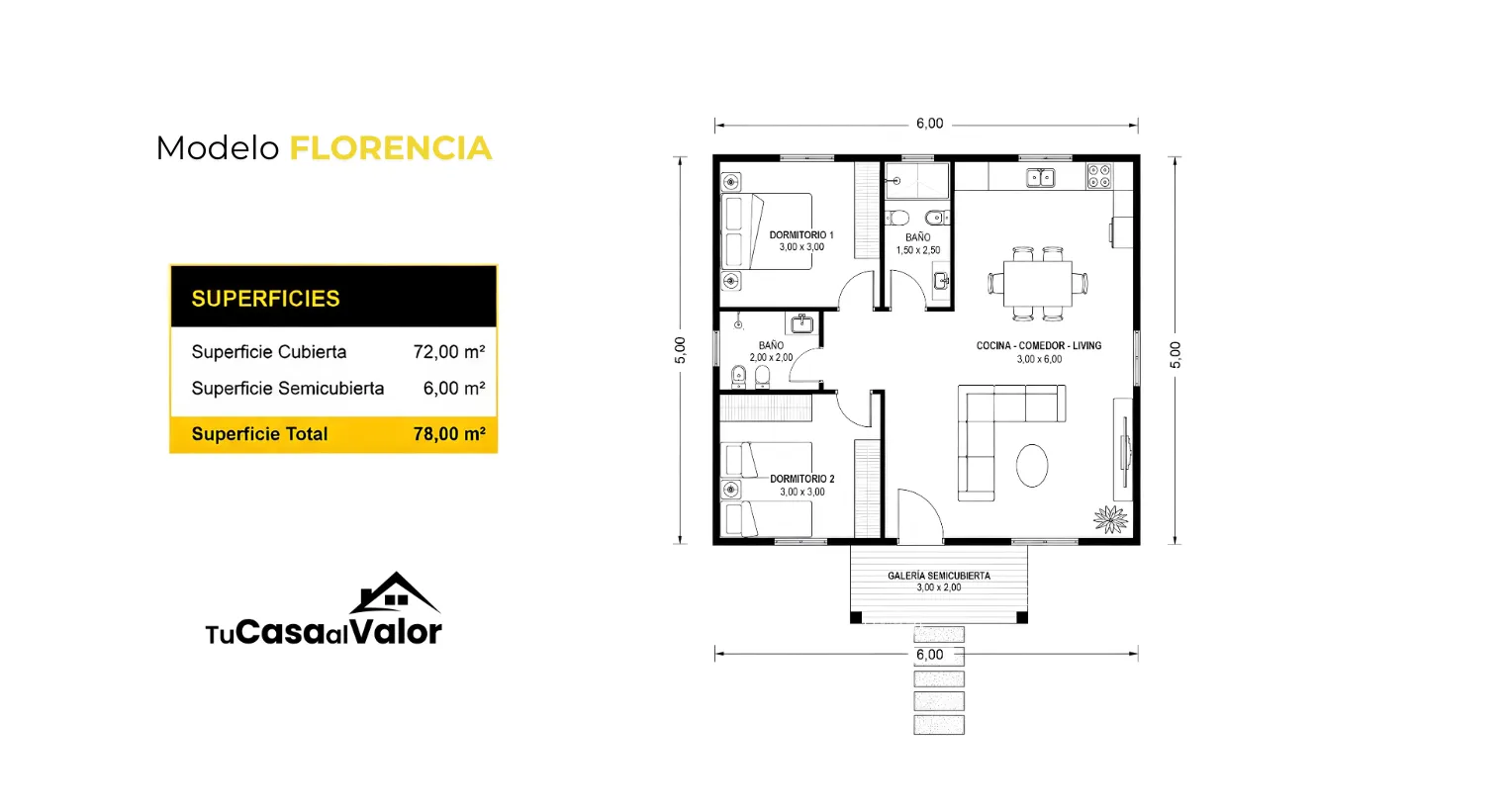 Plano del modelo Florencia